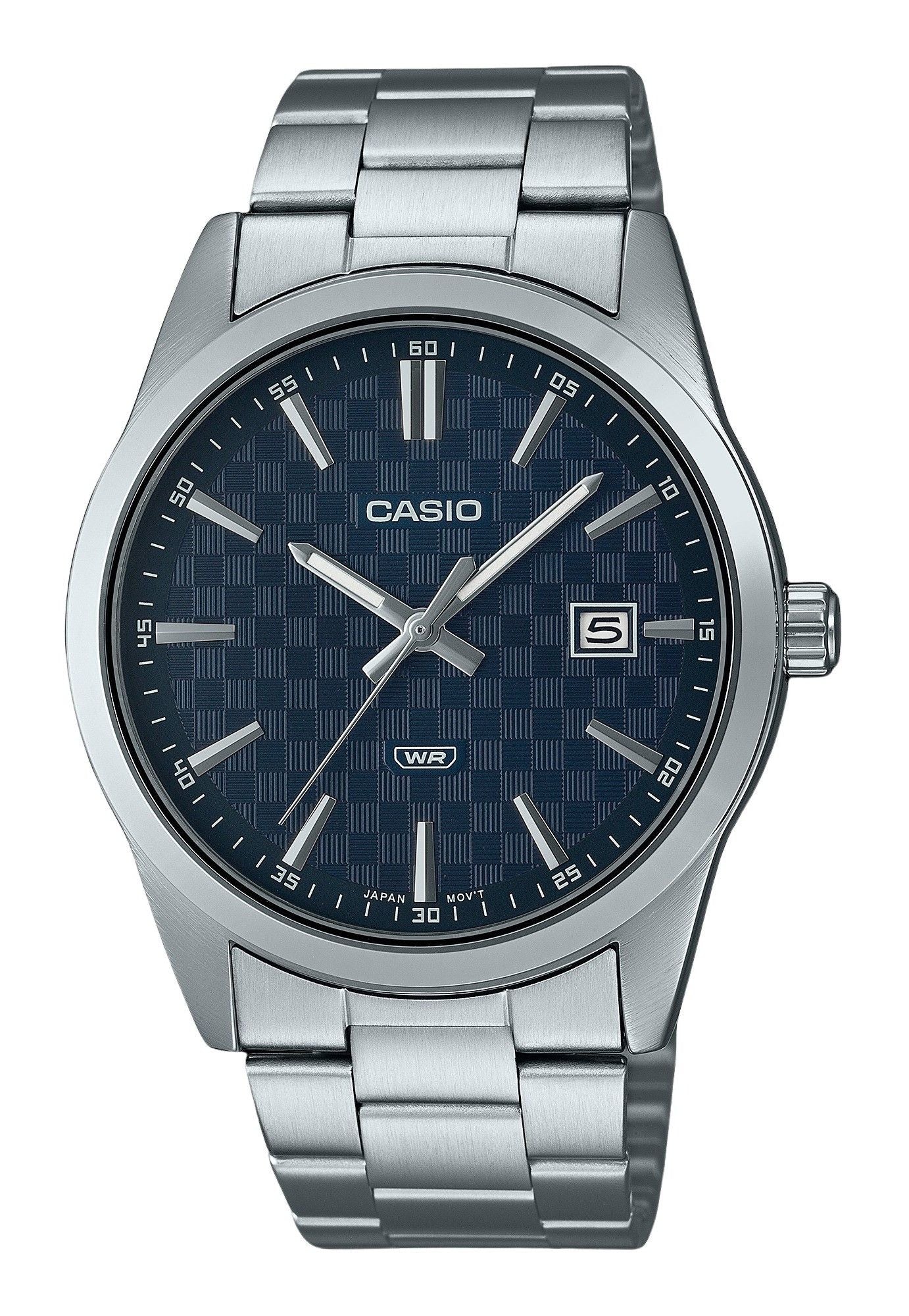 Casio Enticer Analog Stainless Steel Blue Dial Quartz MTP-VD03D-2A Men's Watch