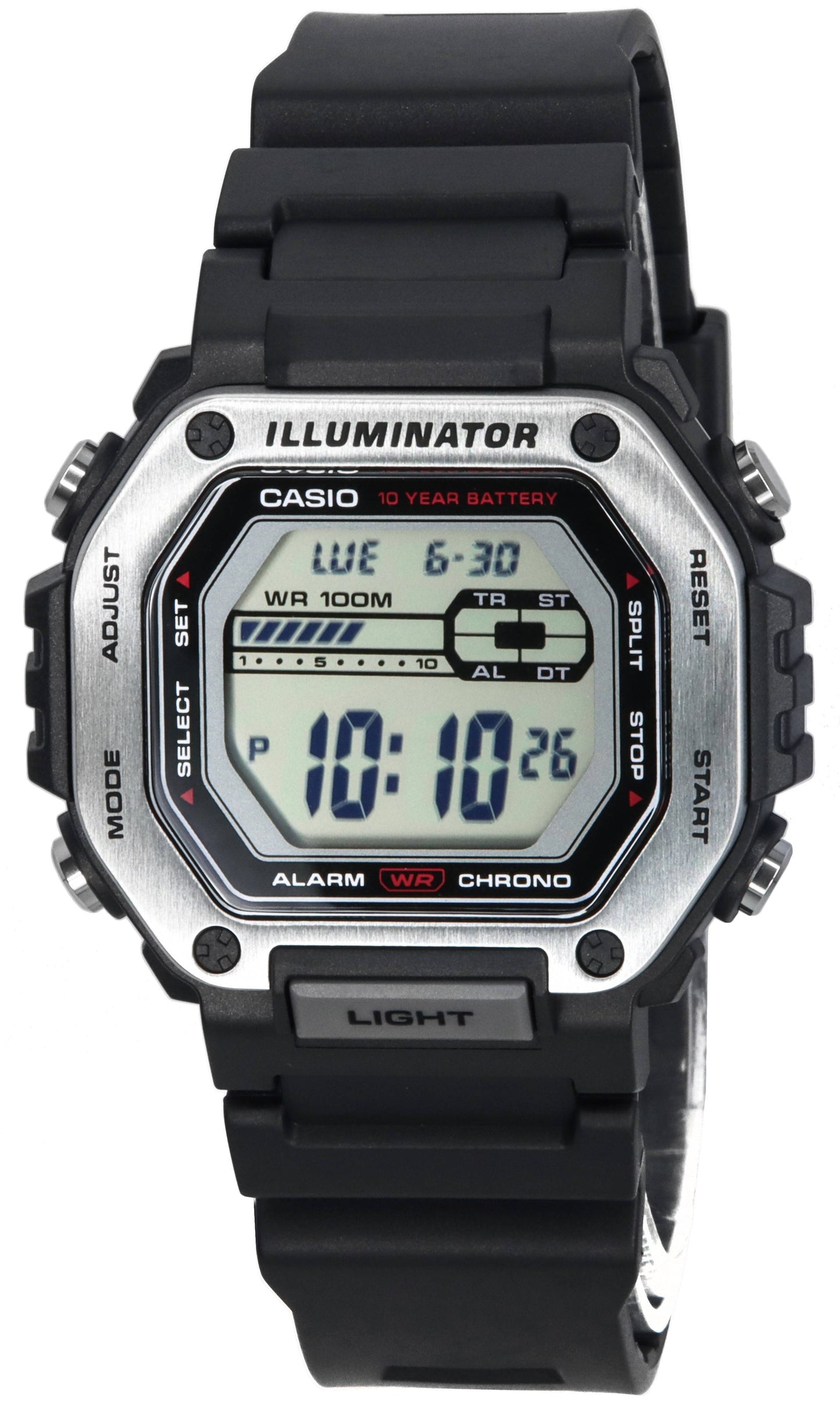 Casio Standard Digital Black Dial Quartz MWD-110H-1A MWD110H-1 100M Men's Watch