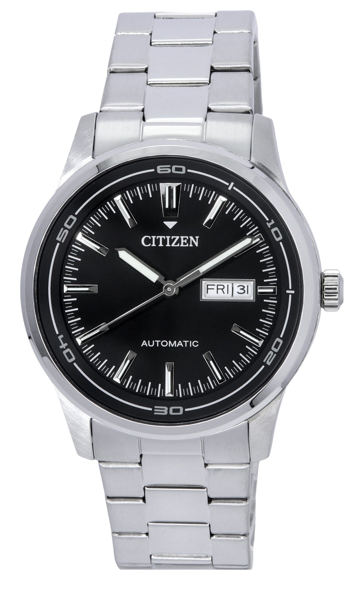 Citizen Stainless Steel Black Dial Automatic NH8400-87E 100M Men's Watch