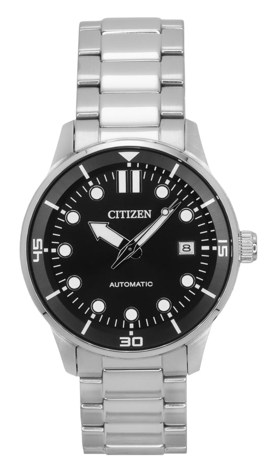 Citizen Stainless Steel Black Dial Automatic NJ0191-83E 100M Men's Watch