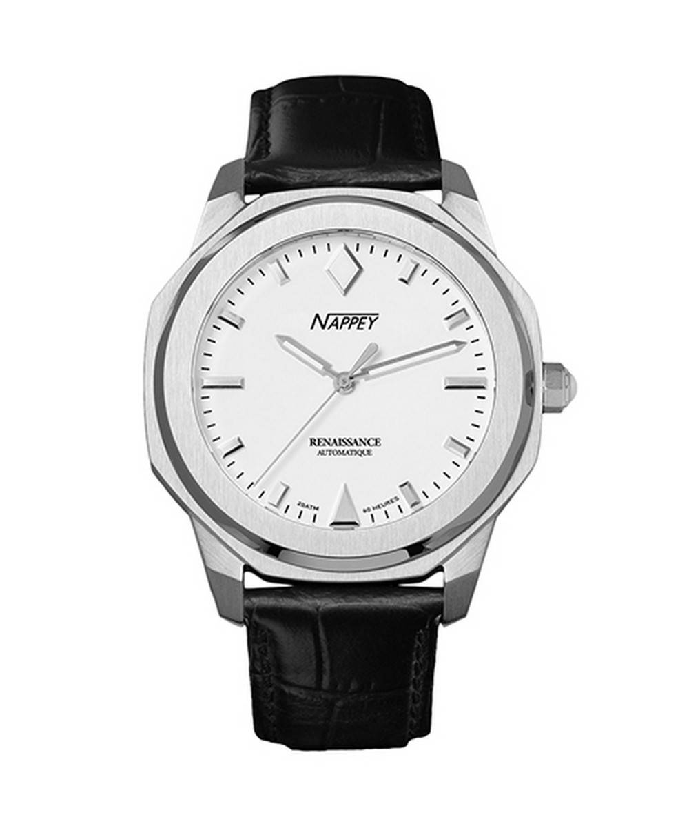 Nappey Renaissance Steel And White Automatic NY41-AD2M-3B6A 200M Unisex Watch