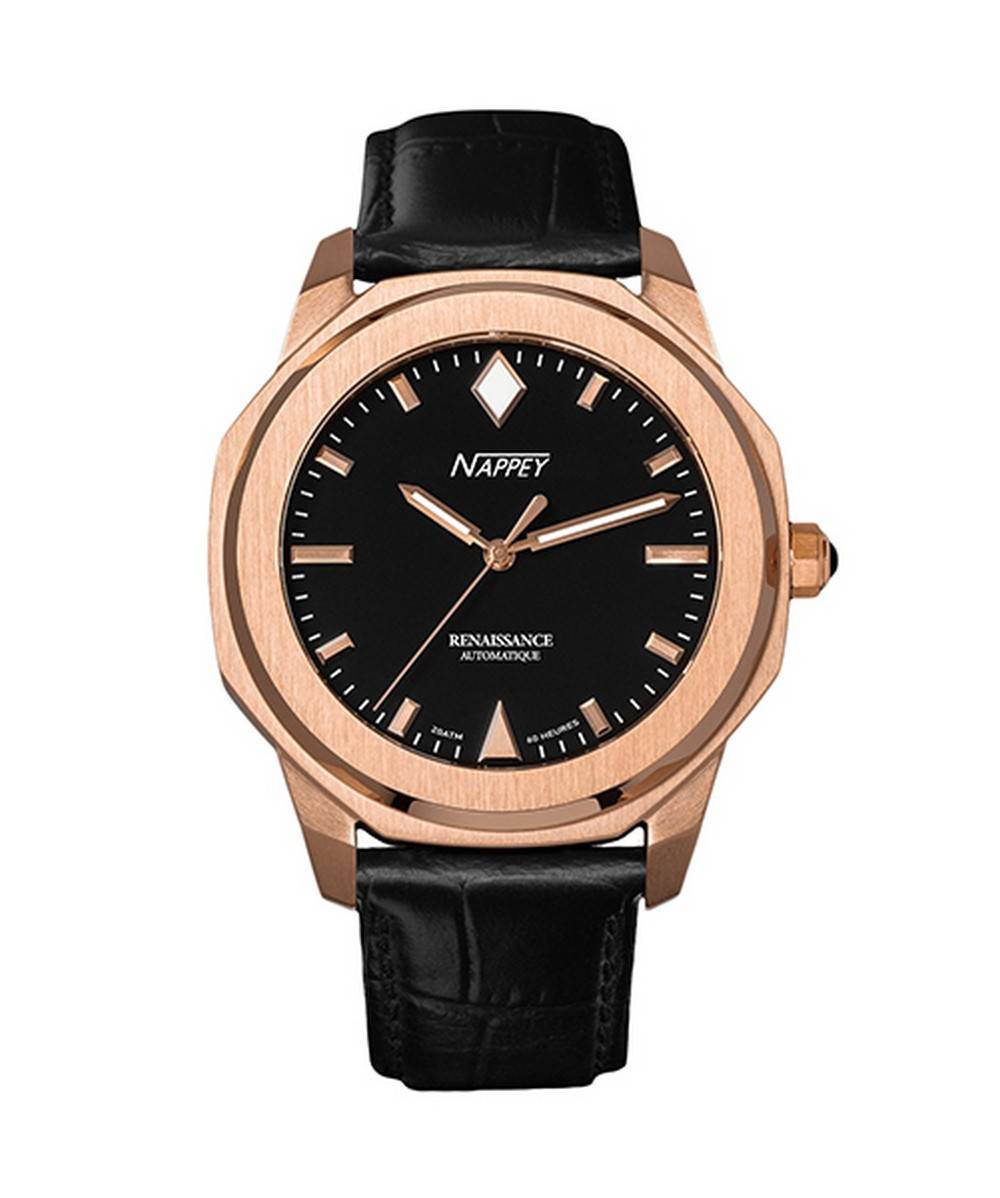 Nappey Renaissance Rose Gold And White Automatic NY41-BD2M-1B3A 200M Unisex Watch