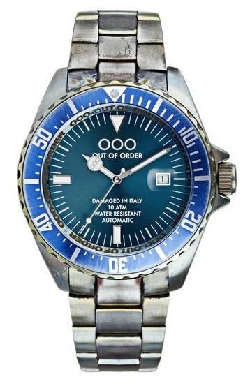 Out Of Order Automatico Blue Dial Automatic OOO.001-3.BL 100M Men's Watch