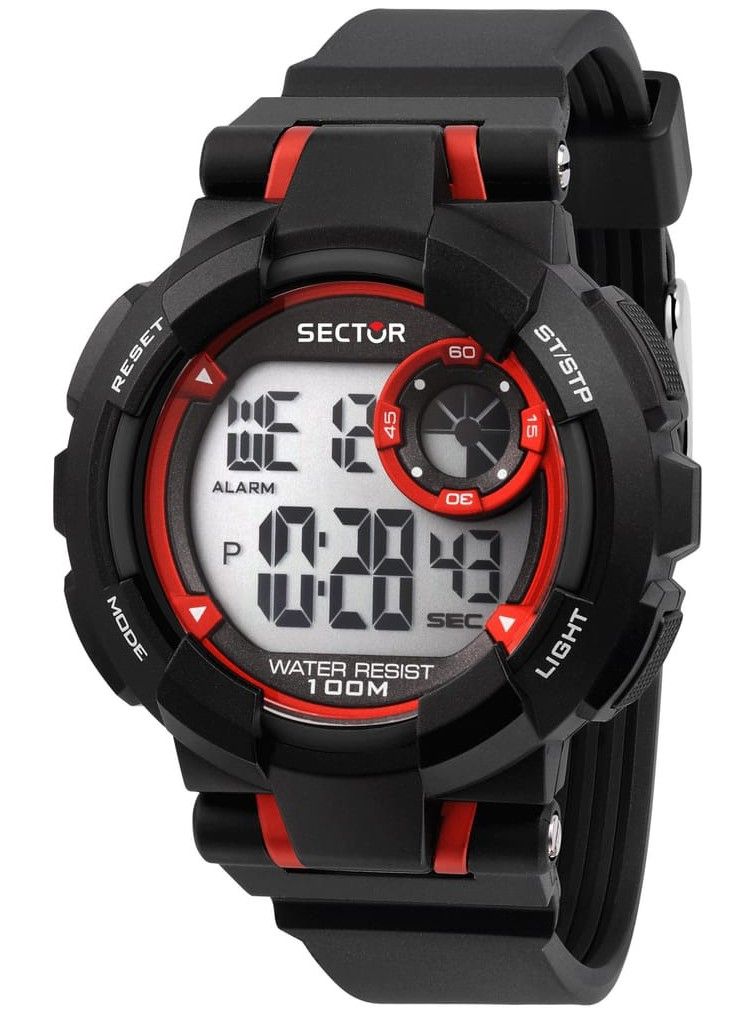 Sector Ex-36 Digital Black Polyurethane Strap Quartz R3251283001 100M Men's Watch