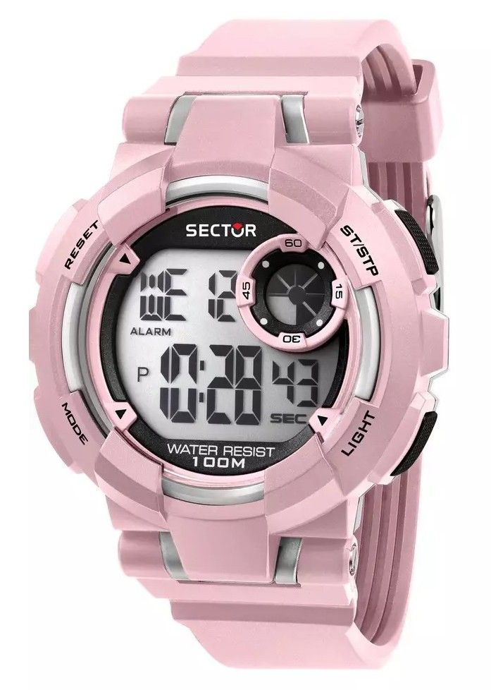 Sector Ex-36 Digital Pink Polyurethane Strap Black Dial Quartz R3251283004 100M Women's Watch