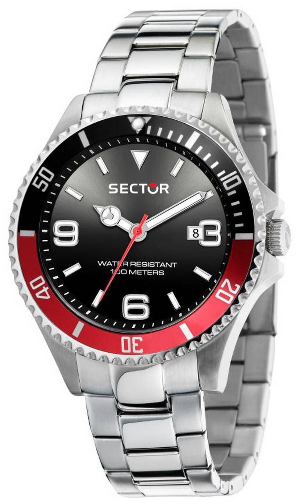 Sector 230 Black Dial Stainless Steel Quartz R3253161021 100M Men's Watch