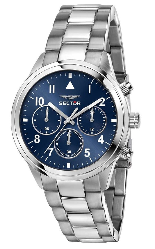 Sector 670 Dual Time Multifunction Stainless Steel Blue Dial Quartz R3253540012 Unisex Watch