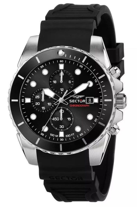 Sector 450 Chronograph Plastic Strap Black Dial Quartz R3271776011 100M Men's Watch