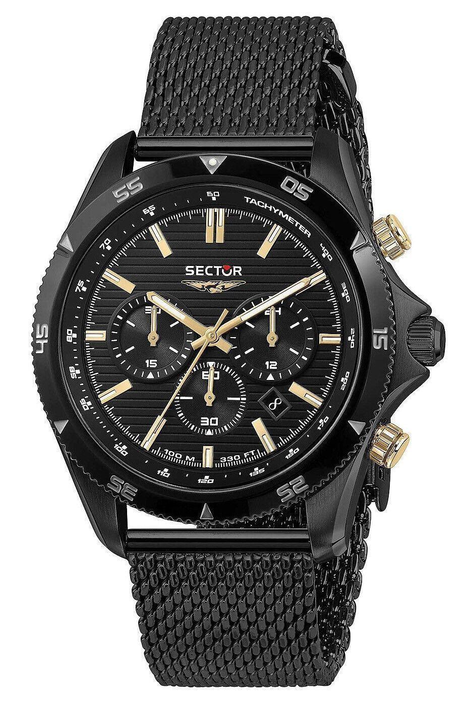 Sector 650 Chronograph Stainless Steel Black Dial Quartz R3273631005 100M Men's Watch