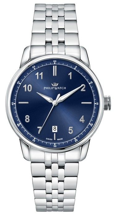 Philip Watch Swiss Made Anniversary Stainless Steel Blue Dial Quartz R8253150010 100M Men's Watch