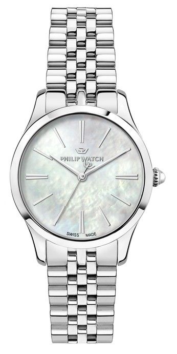 Philip Watch Swiss Made Grace Stainless Steel Mother Of Pearl Dial Quartz R8253208517 100M Women's Watch