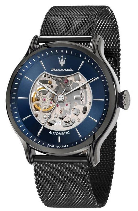 Maserati Epoca Blue Skeleton Dial Automatic R8823118007 100M Men's Watch