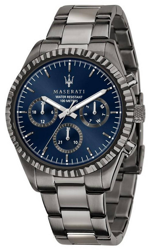 Maserati Competizione Blue Dial Stainless Steel Quartz R8853100019 100M Men's Watch