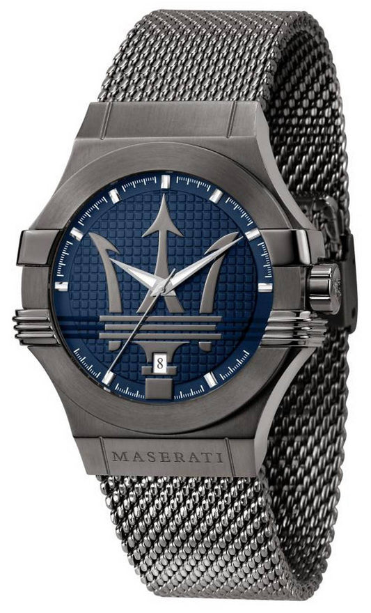 Maserati Potenza Blue Dial Stainless Steel Quartz R8853108005 100M Men's Watch