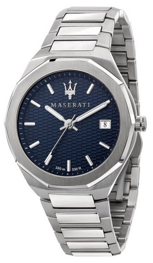 Maserati Stile Blue Dial Stainless Steel Quartz R8853142006 100M Men's Watch