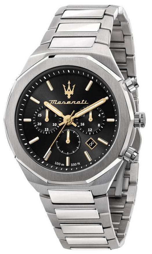 Maserati Stile Chronograph Black Dial Quartz R8873642010 100M Men's Watch