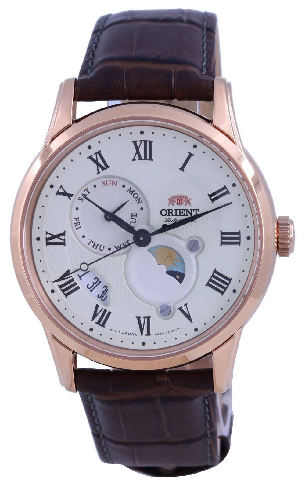 Orient Classic Sun & Moon Champagne Dial Automatic RA-AK0007S10B Men's Watch