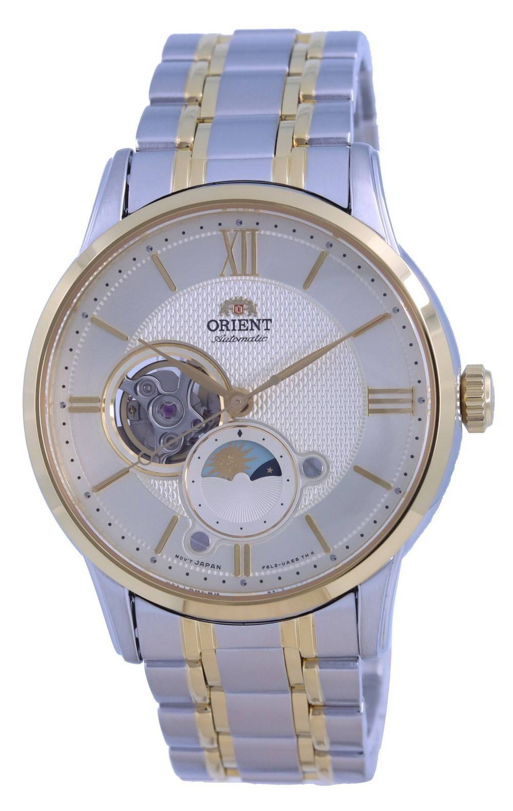 Orient Classic Sun & Moon Open Heart Automatic RA-AS0007S10B Men's Watch