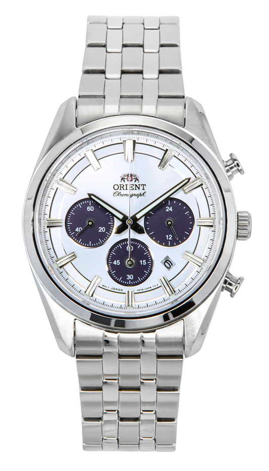 Orient Contemporary Chronograph Stainless Steel White Dial Quartz RA-TX0305S Men's Watch