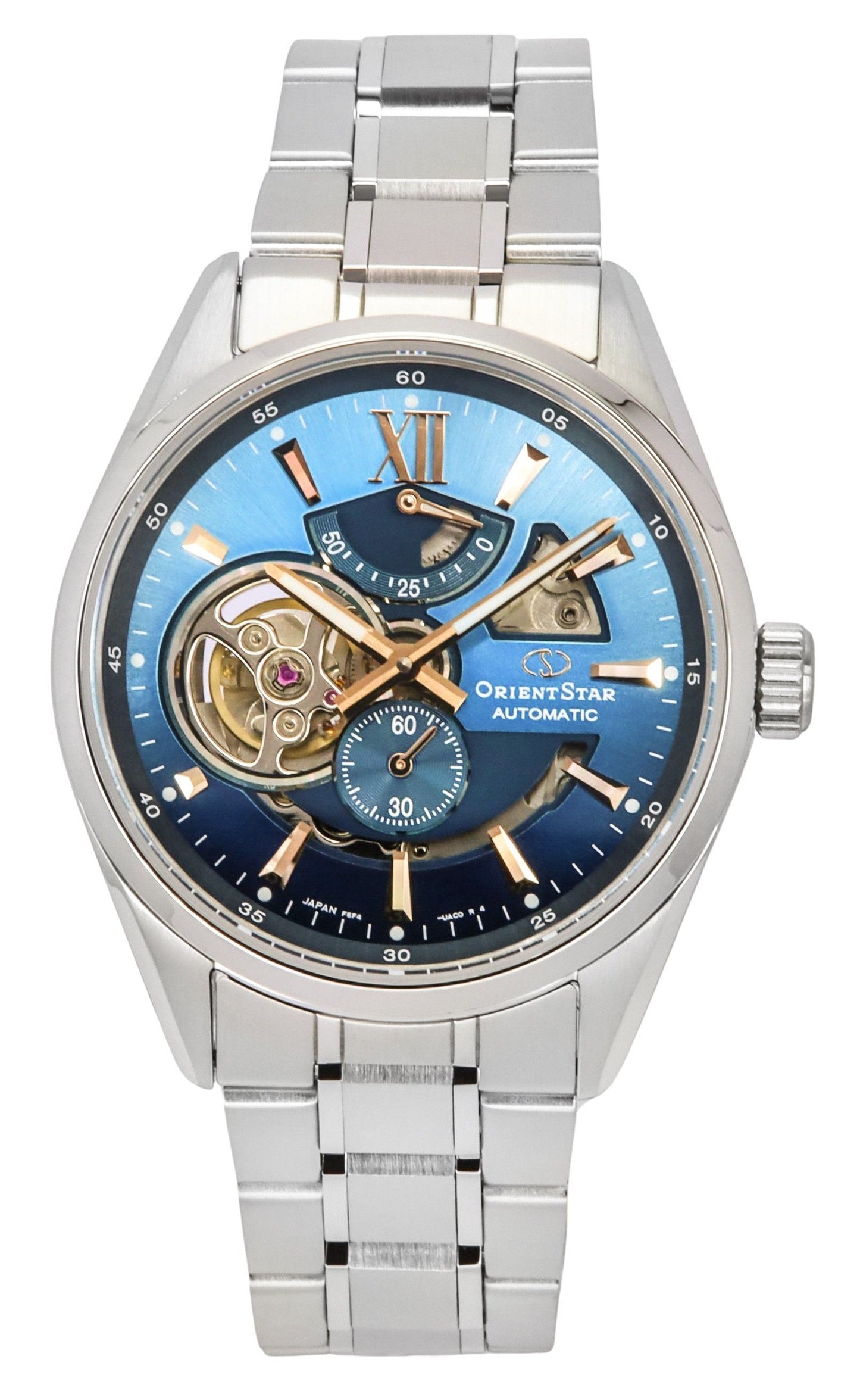 Orient Star Contemporary Limited Edition Open Heart Blue Dial Automatic RE-AV0122L00B 100M Men's Watch With Extra Strap