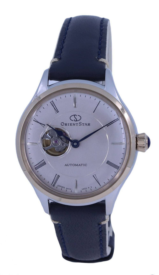 Orient Star Open Heart Grey Dial Leather Automatic RE-ND0011N00B Women's Watch