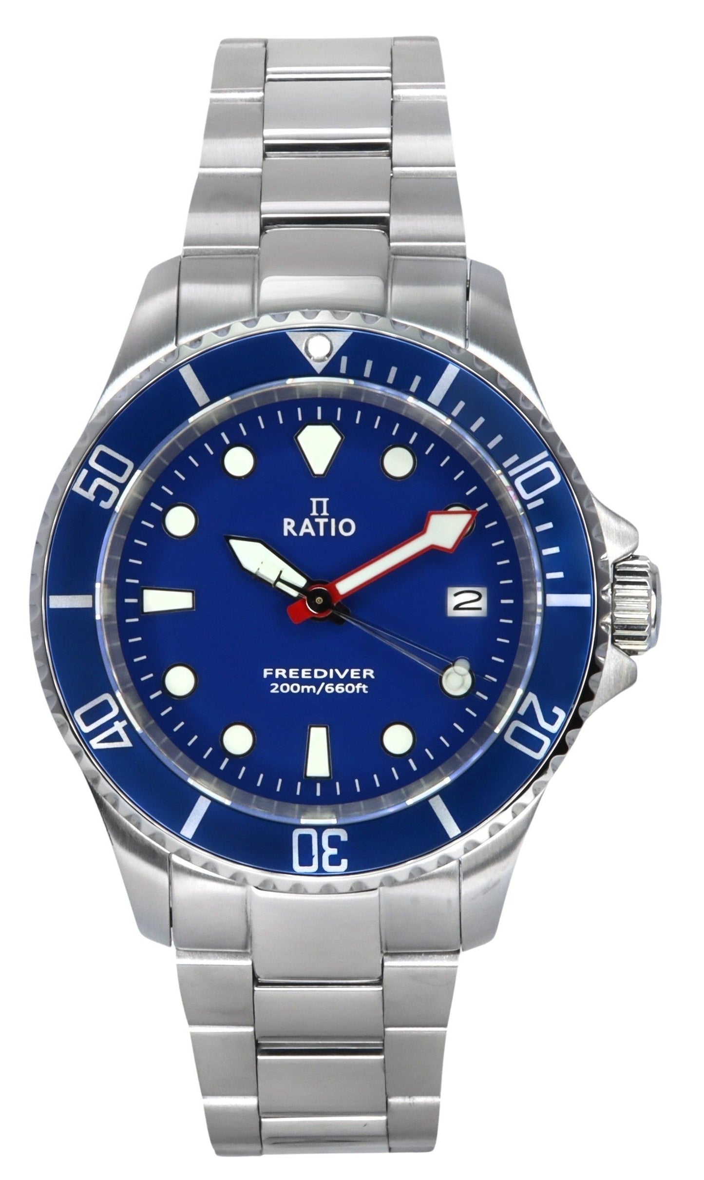 Ratio FreeDiver Sapphire Stainless Steel Blue Dial Quartz RTF033 200M Men's Watch