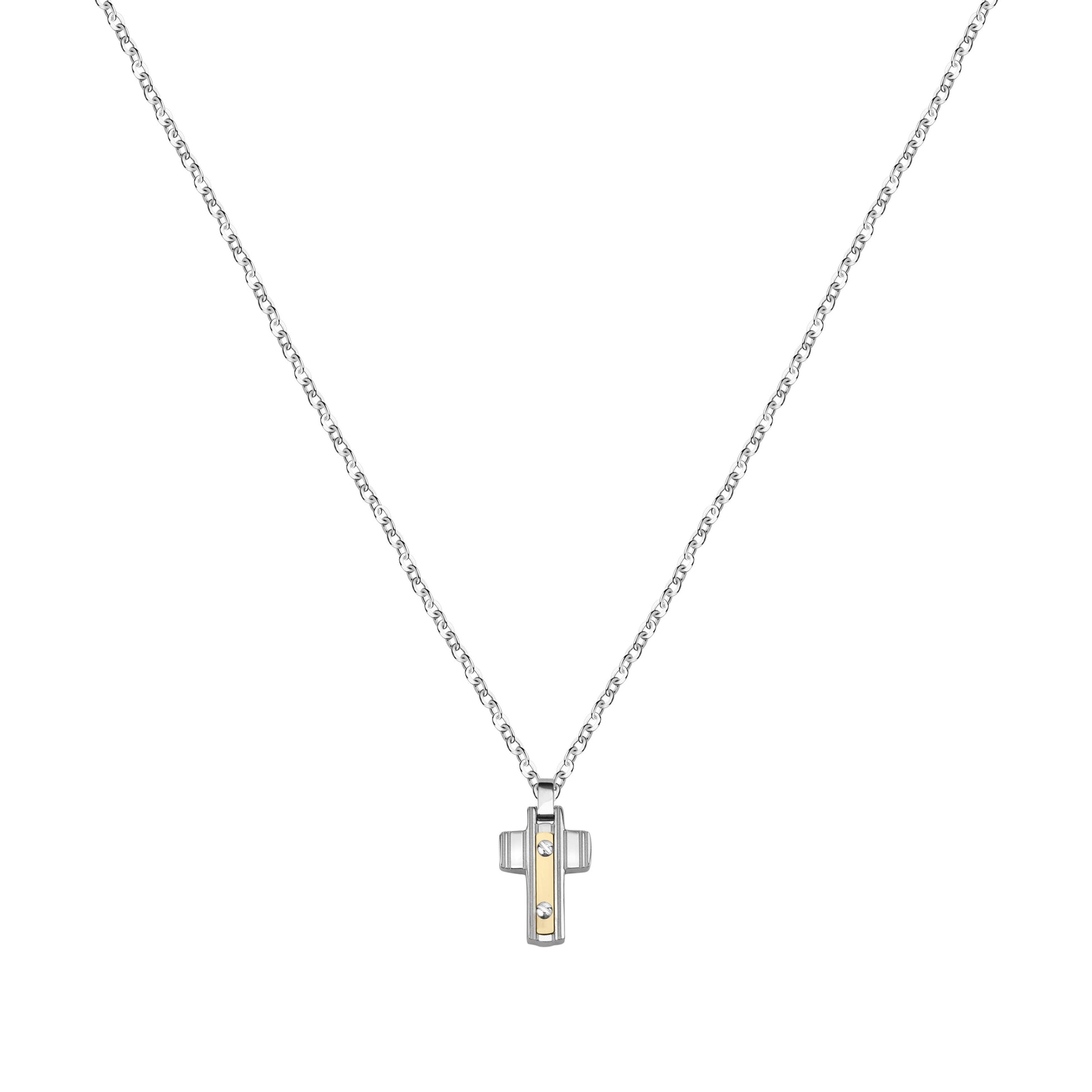 Morellato Gold Stainless Steel And 750 Gold Necklace SATM02 For Men
