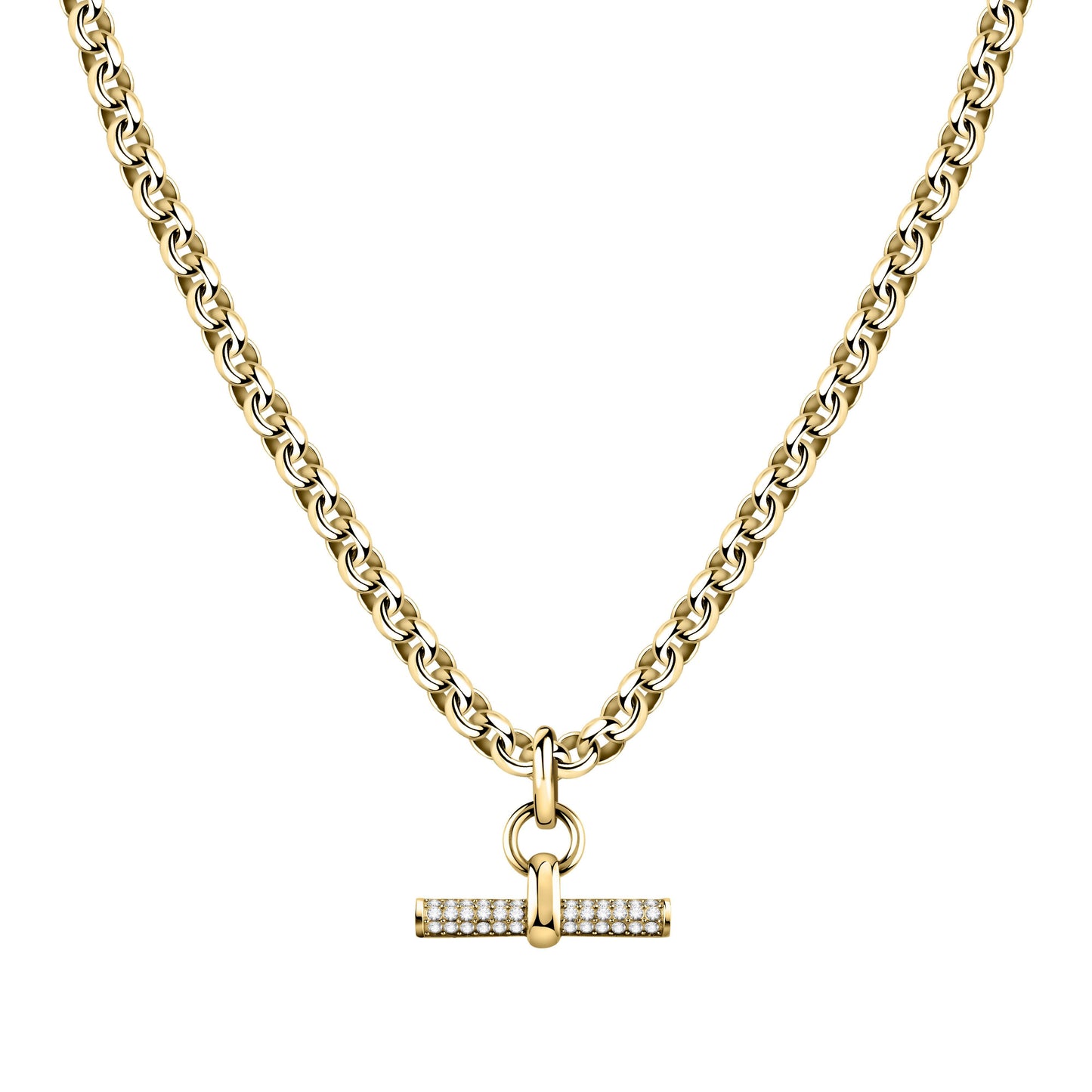 Morellato Abbraccio Gold Tone Stainless Steel Necklace SAUC02 For Women