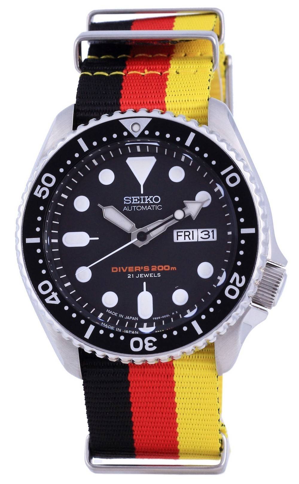 Seiko Automatic Diver's Japan Made Polyester SKX007J1-var-NATO26 200M Men's Watch