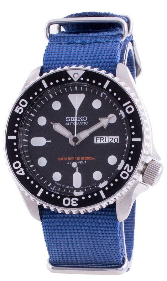 ساعة سيكو اتوماتيك دايفر SKX007J1-var-NATO8 200M يابانية الصنع للرجال