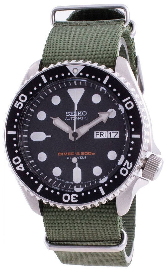 ساعة سيكو اتوماتيك دايفر SKX007J1-var-NATO9 200M يابانية الصنع للرجال