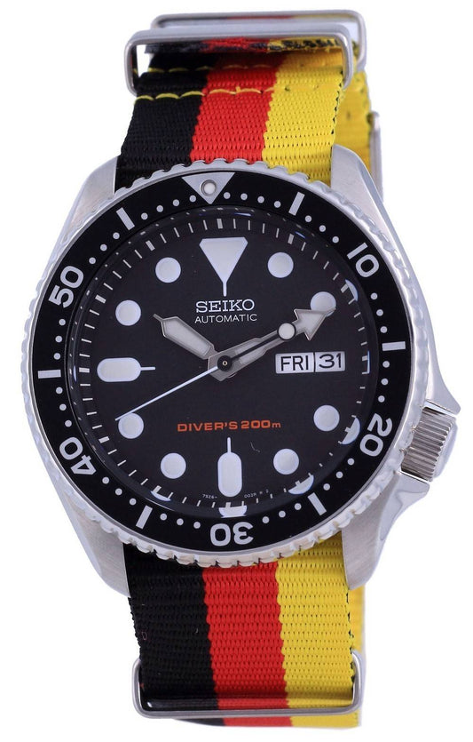 ساعة سيكو اتوماتيك دايفر بوليستر SKX007K1-var-NATO26 200M للرجال