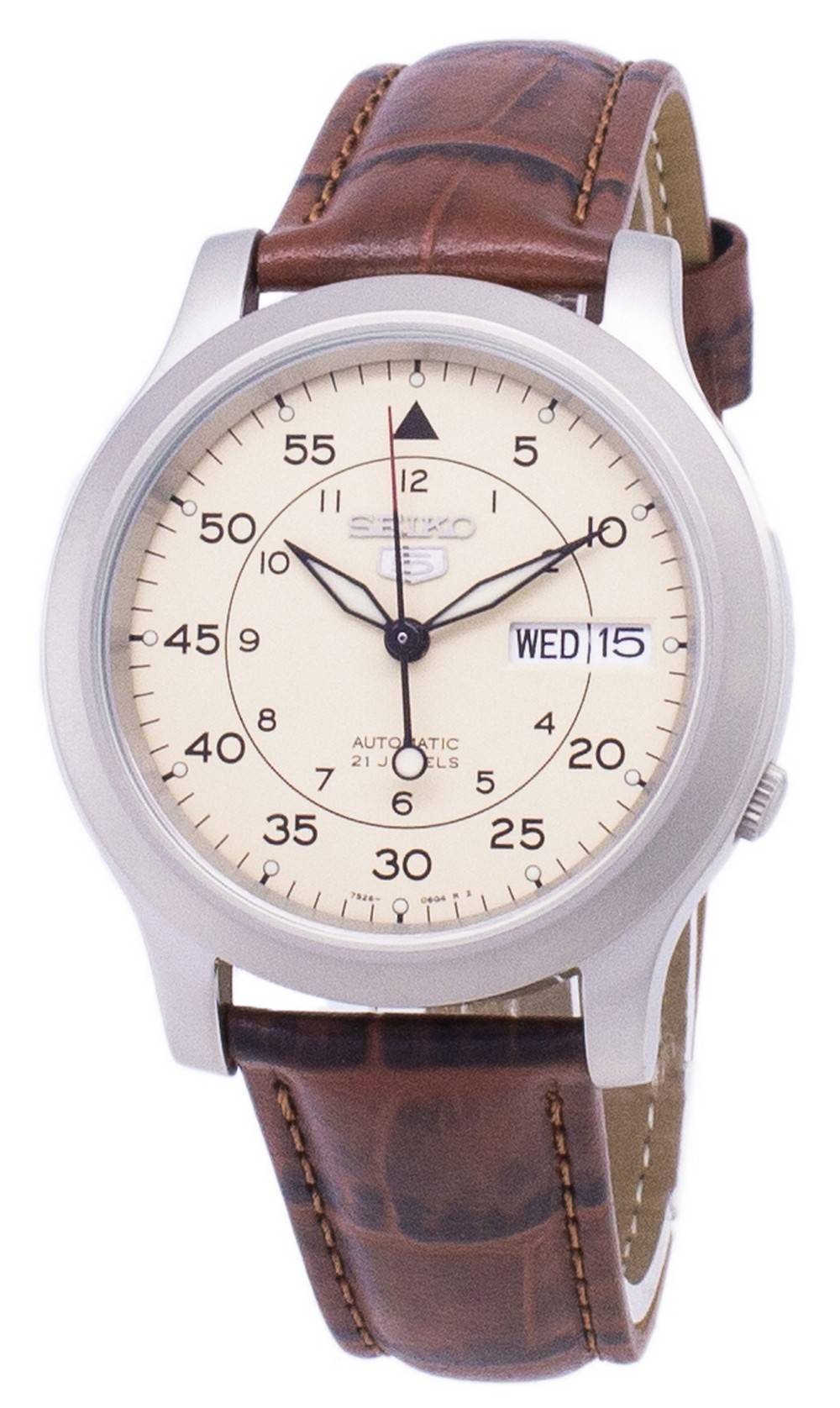 Seiko 5 Military SNK803K2-var-SS2 Automatic Brown Leather Strap Men's Watch