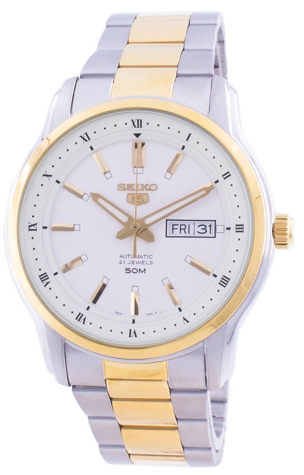 Seiko 5 Automatic White Dial SNKP14 SNKP14K1 SNKP14K Men's Watch