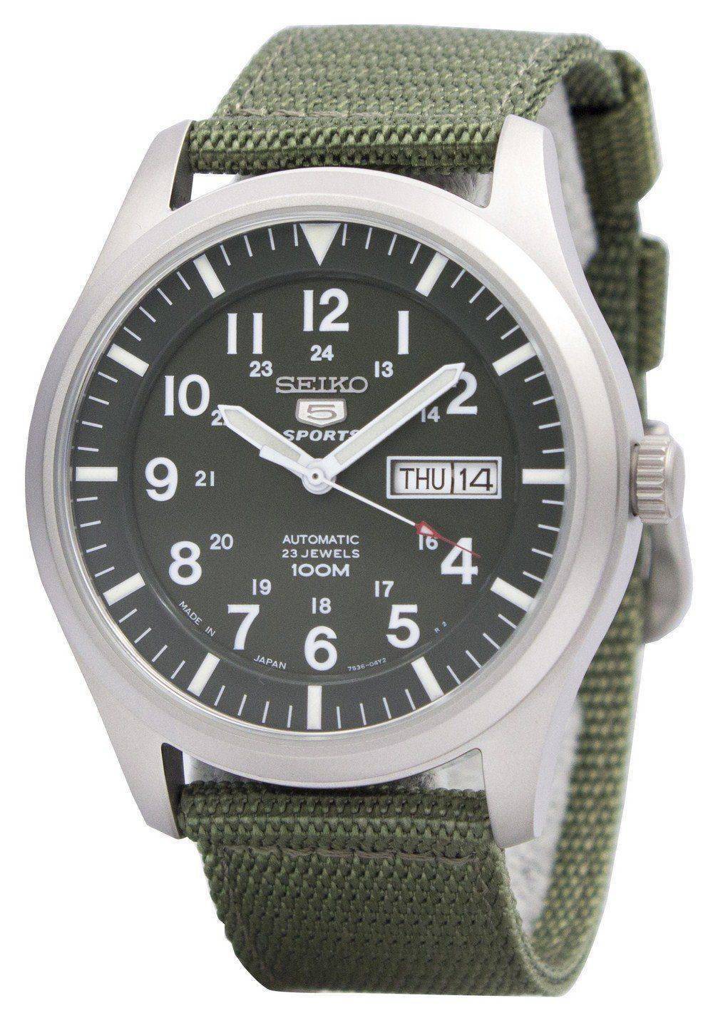 Seiko 5 Military Automatic Sports Japan Made SNZG09 SNZG09J1 SNZG09J Men's Watch