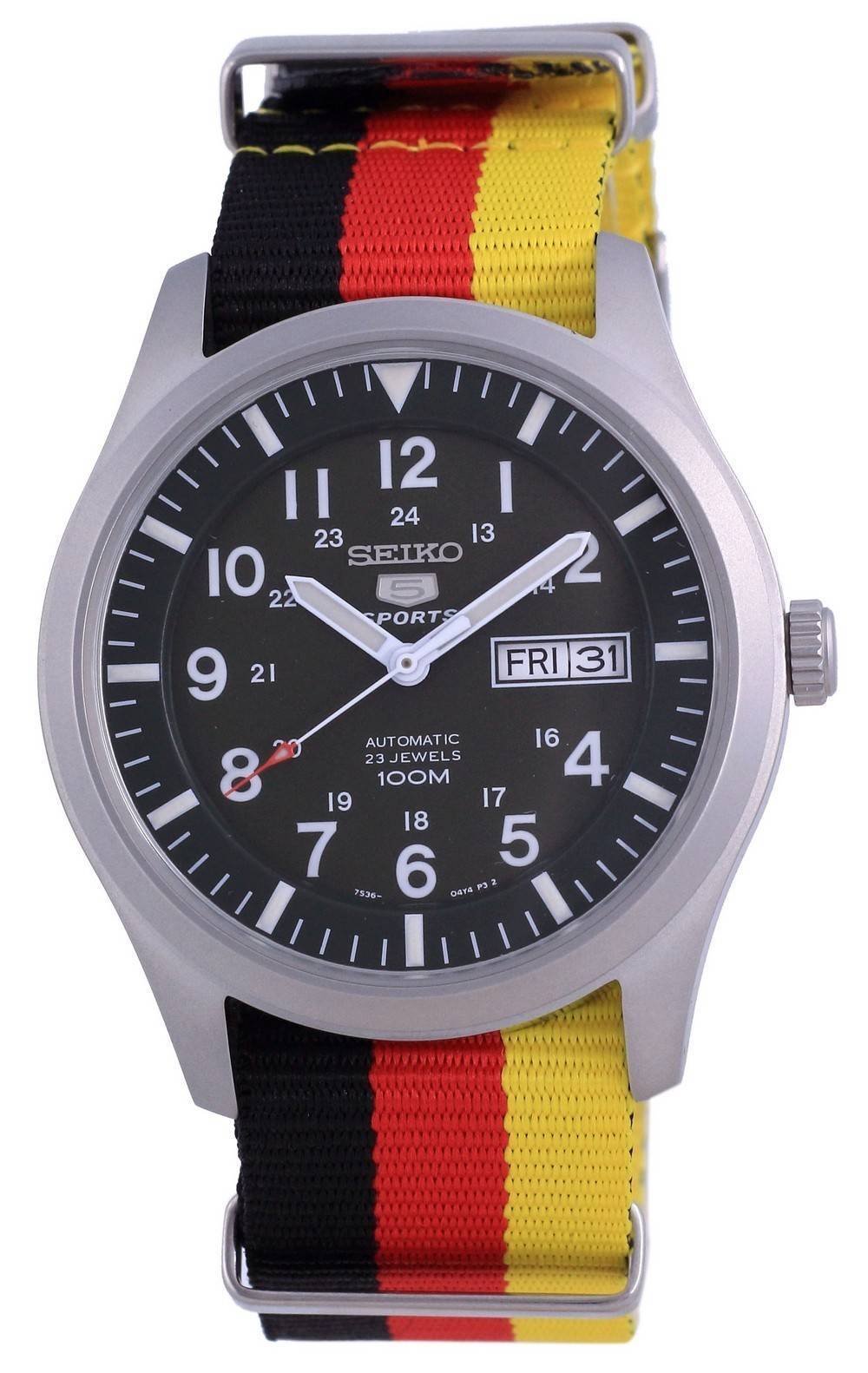 Seiko 5 Sports Military Automatic Polyester SNZG09K1-var-NATO26 100M Men's Watch