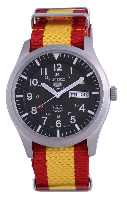 Seiko 5 Sports Military Automatic Polyester SNZG09K1-var-NATO29 100M Men's Watch