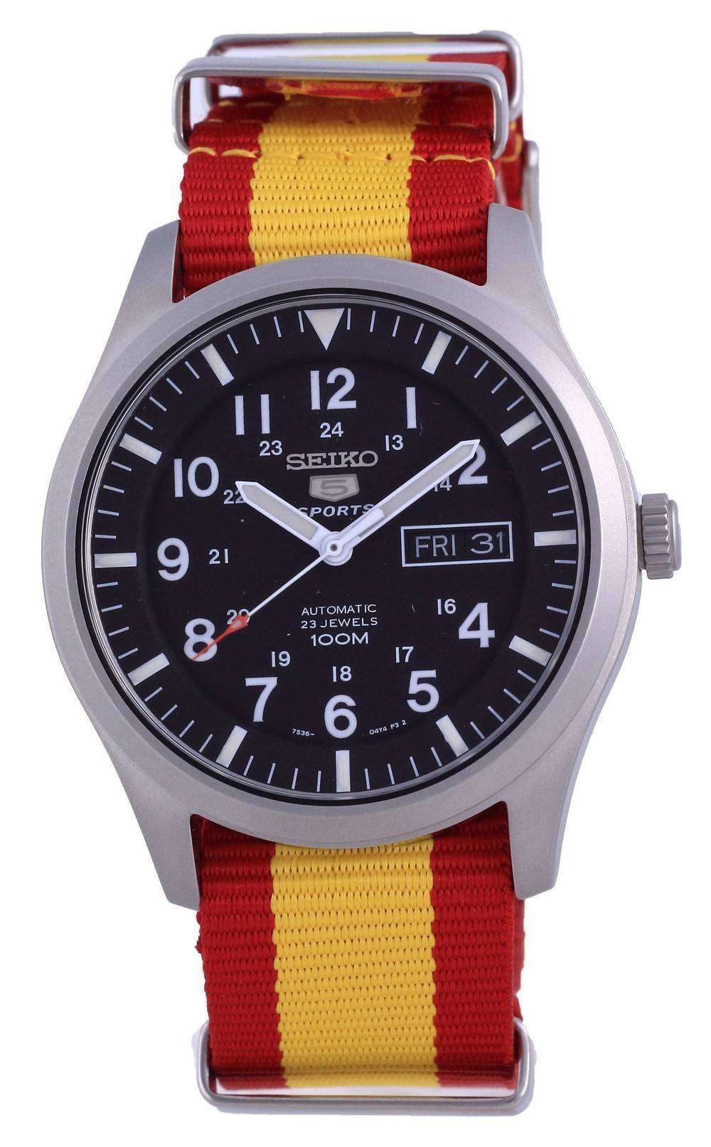 Seiko 5 Sports Automatic Polyester SNZG15K1-var-NATO29 100M Men?? Watch