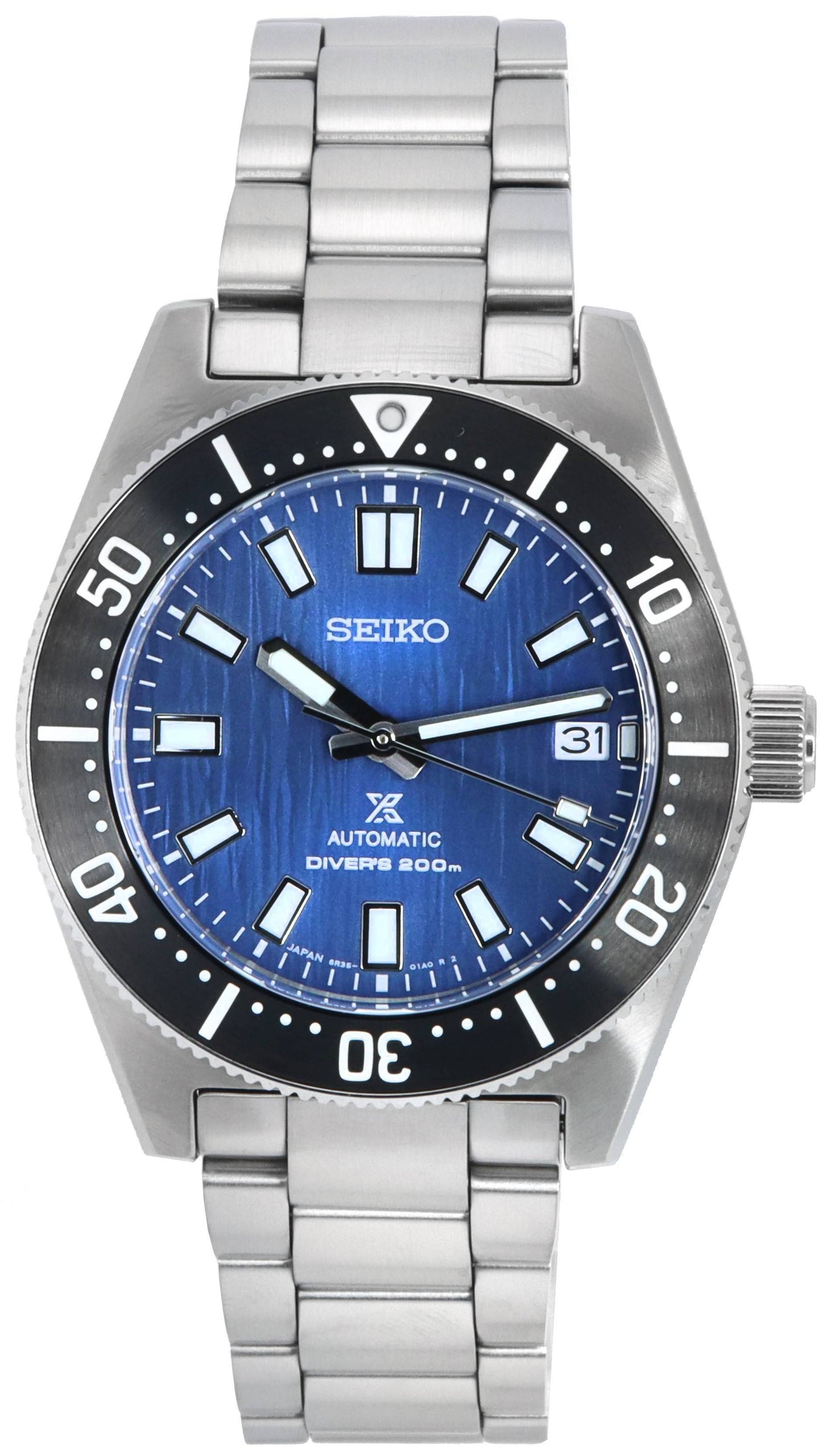 ساعة Seiko Prospex Glacier Save The Ocean 1965 إعادة تفسير الغواص الأوتوماتيكي SPB297 SPB297J1 SPB297J 200M للرجال