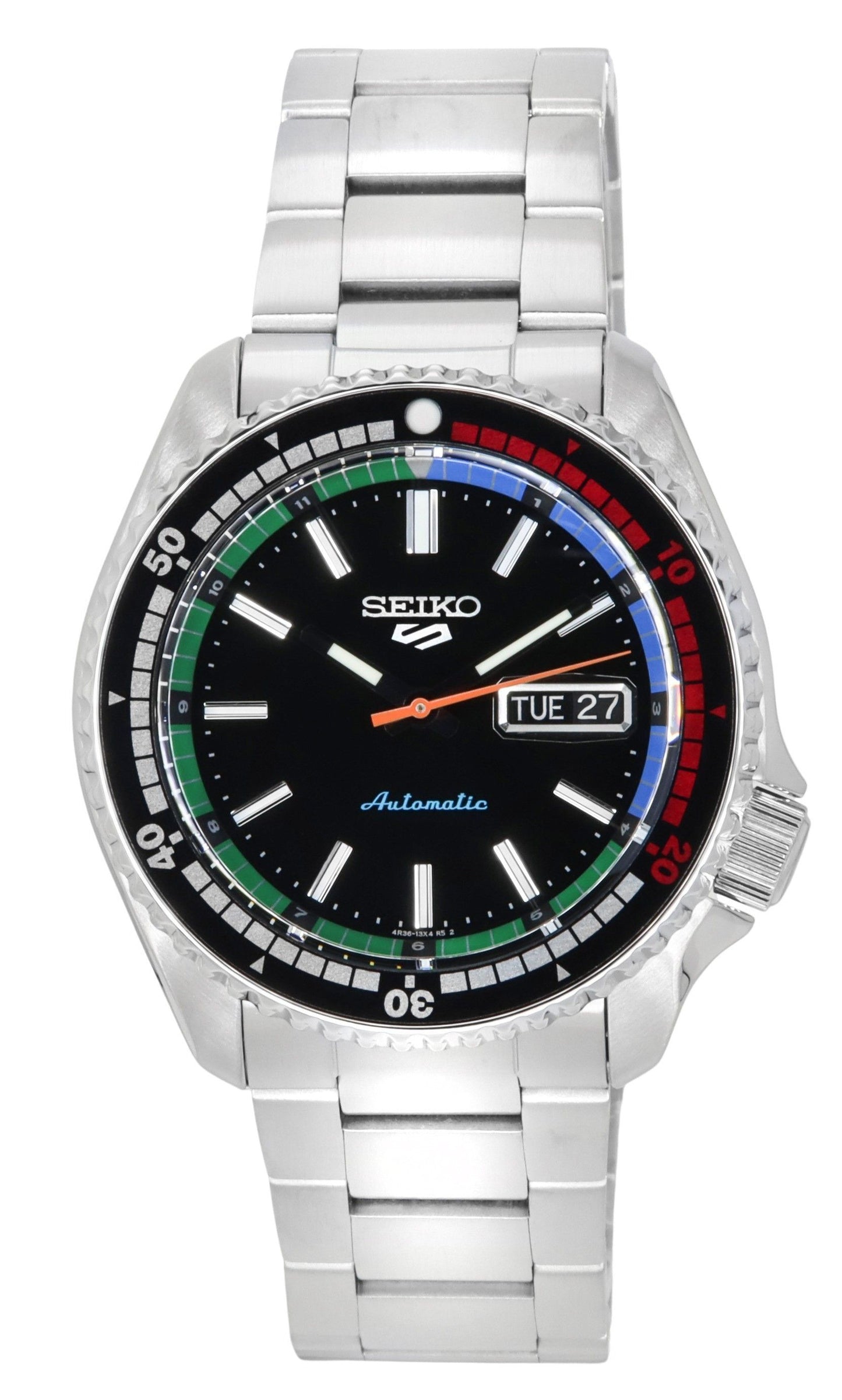 Seiko 5 Sports SKX Style The New Regatta Timer Special Edition Black Dial Automatic SRPK13K1 100M Men's Watch