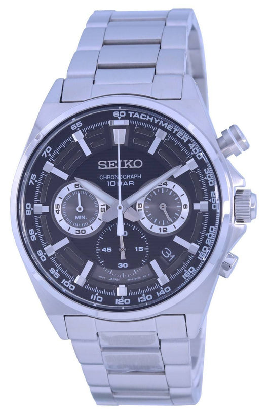 Seiko Neo Sports Chronograph Black Dial Quartz SSB397 SSB397P1 SSB397P 100M Men's Watch