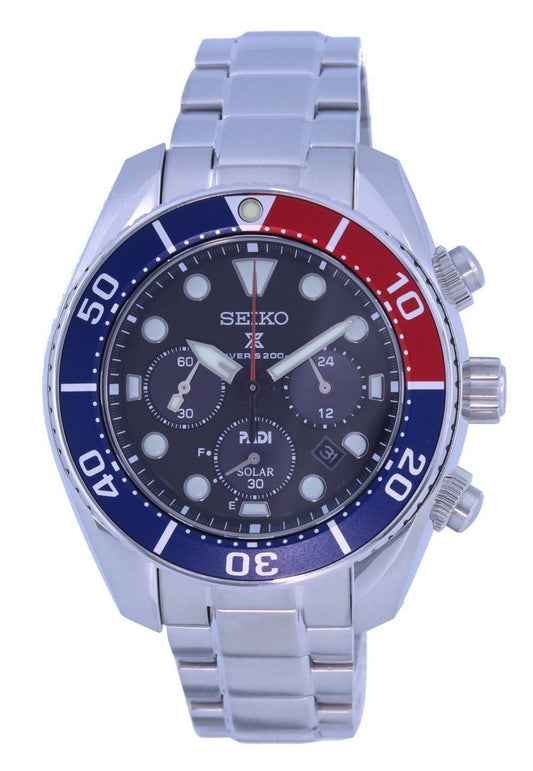 Seiko Prospex Padi Sumo Special Edition Chronograph Solar Diver's SSC795 SSC795J1 SSC795J 200M Men's Watch