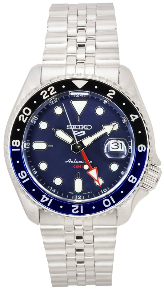 ساعة Seiko 5 Sports Blueberry GMT SKX Re-Interpretation Automatic SSK003 SSK003K1 SSK003K 100M للرجال