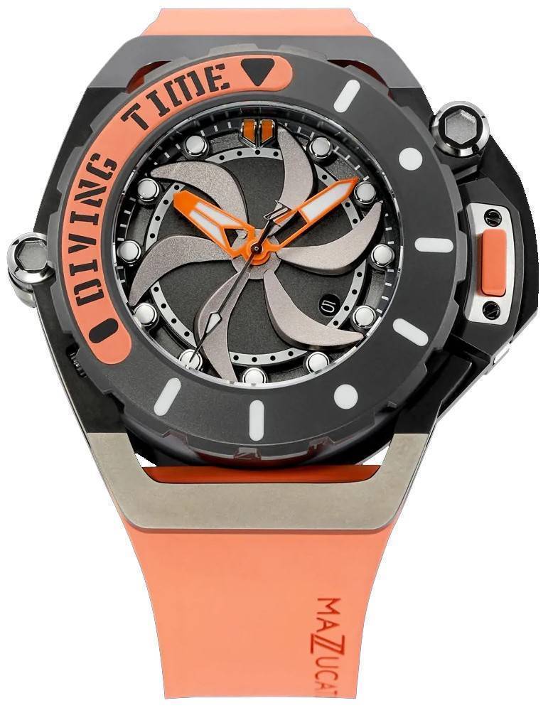 Mazzucato RIM Scuba Orange Reversible Twin Dial Automatic SUB04-ORCG9 100M Men's Watch