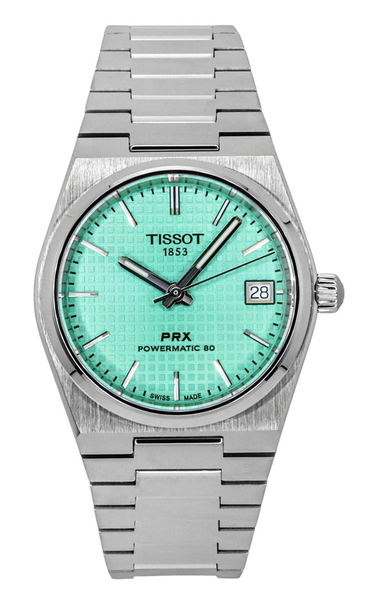 Tissot PRX Powermatic 80 Stainless Steel Light Green Dial Automatic T137.207.11.091.01 100M Unisex Watch