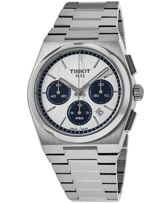 Tissot PRX T-Classic Chronograph White Dial Automatic T137.427.11.011.01 100M Men's Watch