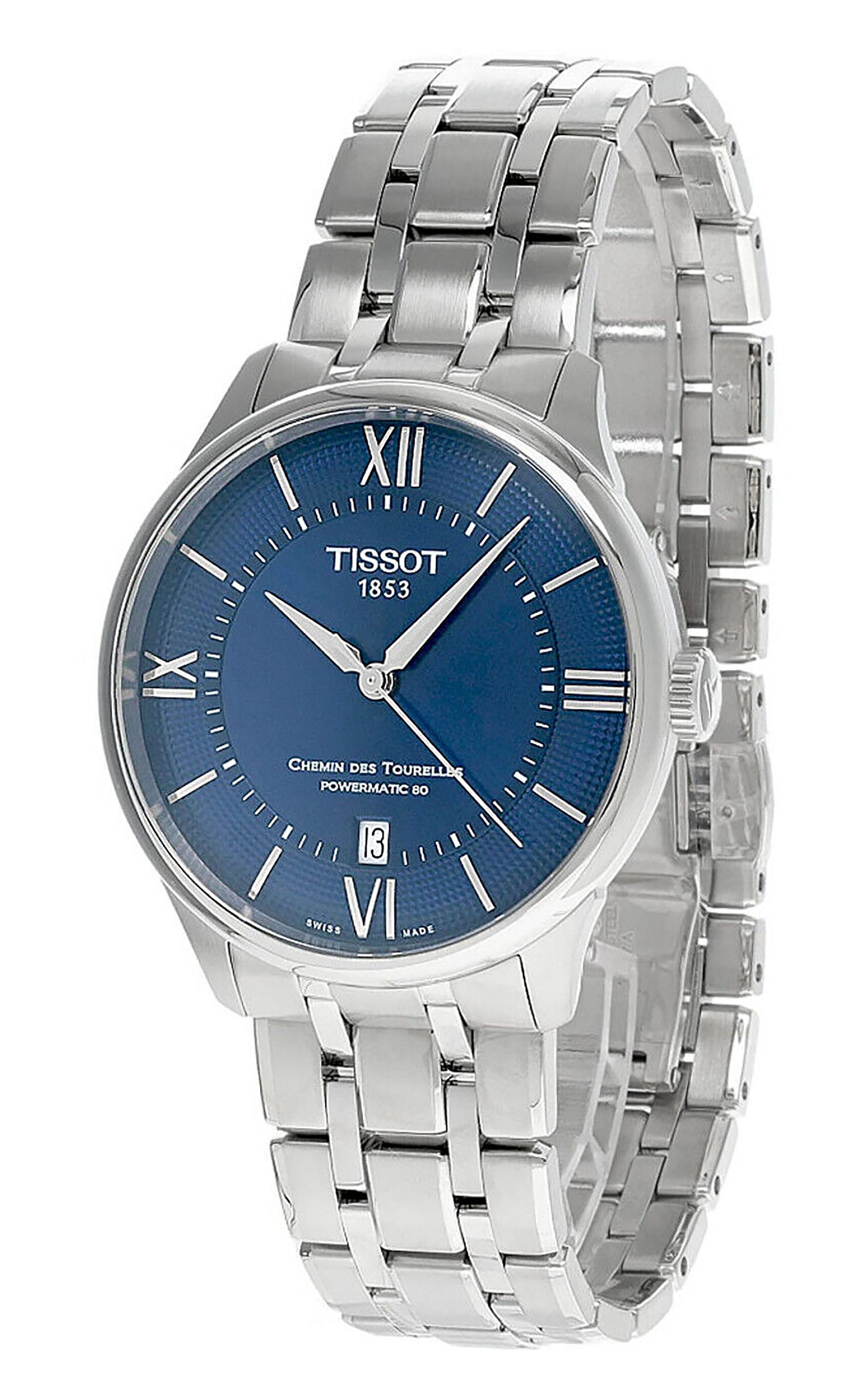 Tissot T-Classic Chemin Des Tourelles Powermatic 80 Blue Dial Automatic T139.807.11.048.00 Unisex Watch