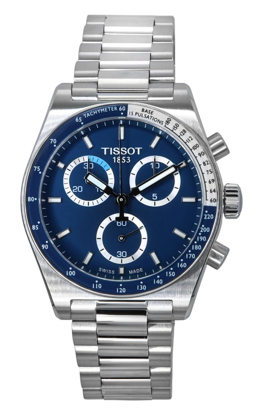 Tissot PR516 Chronograph Stainless Steel Blue Dial Quartz T149.417.11.041.00 100M Men's Watch