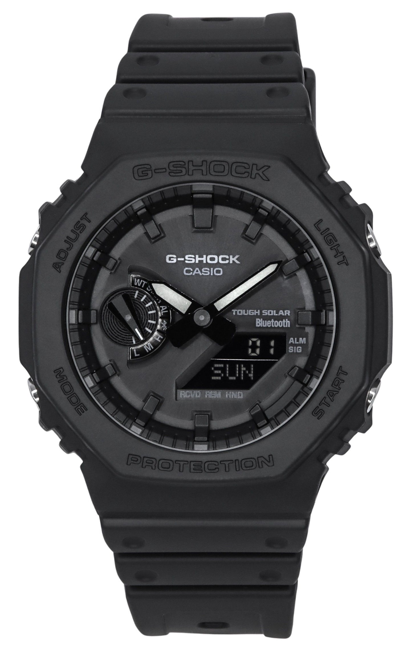 Refurbished Casio G-Shock Smartphone Link Analog Digital Resin Strap Black Dial Solar GA-B2100-1A1 200M Men's Watch