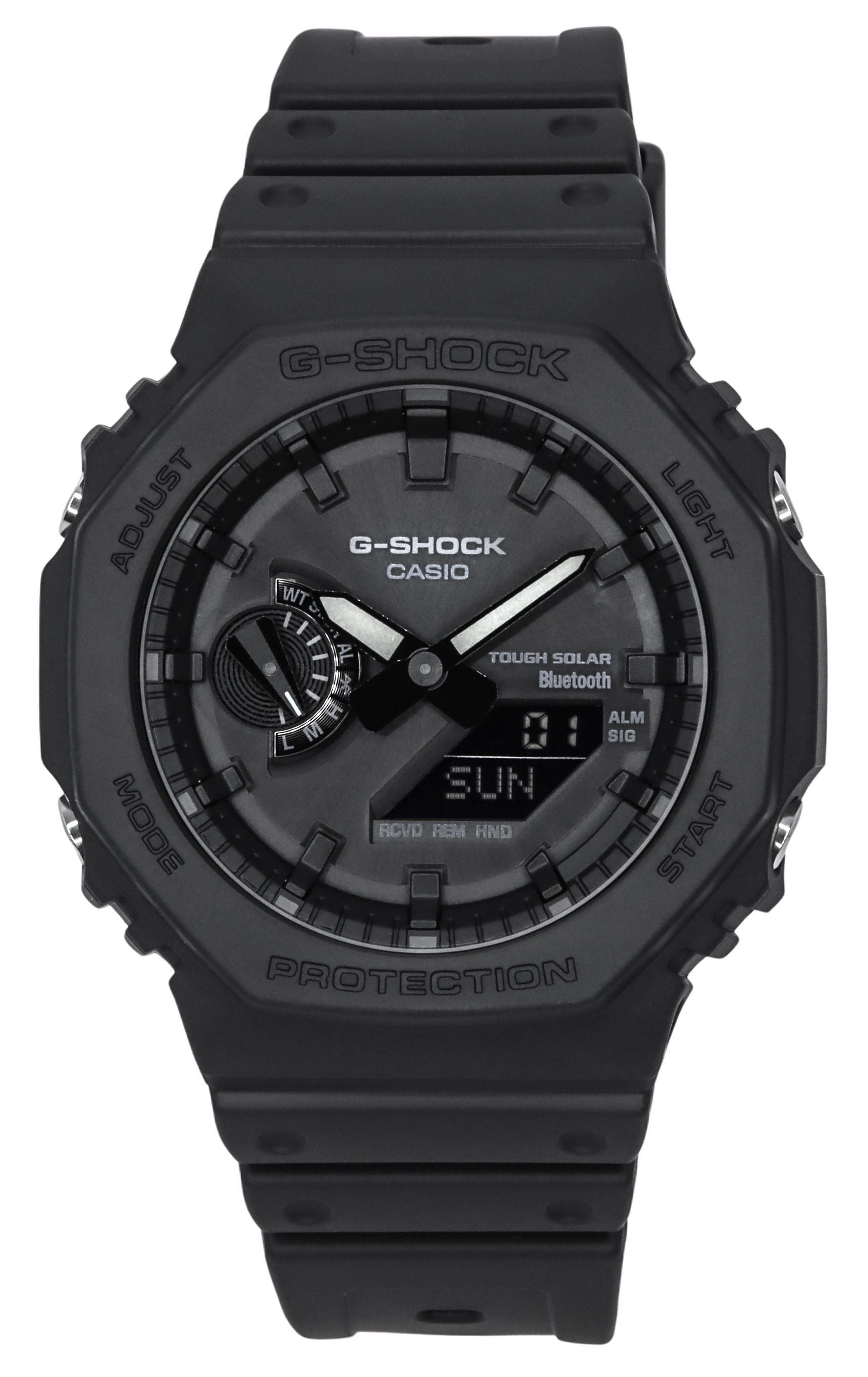 Refurbished Casio G-Shock Smartphone Link Analog Digital Resin Strap Black Dial Solar GA-B2100-1A1 200M Men's Watch